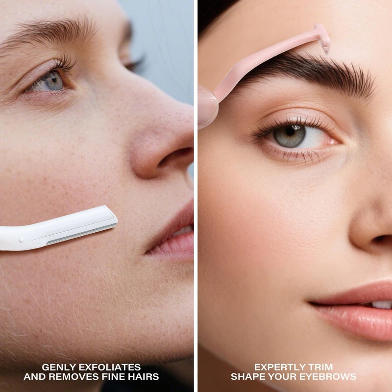 Cut it Eyebrow Razors w/Dermaplane Razors Set - Japanese Blades Razors - Small Face Razors for Peach Fuzz and Fine Hair, Multipurpose Exfoliating Dermaplaning Tools for Men, 12 Packs - Image 4